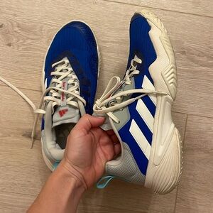 Adidas Women’s or Kids Blue Barricade tennis pickleball Shoes